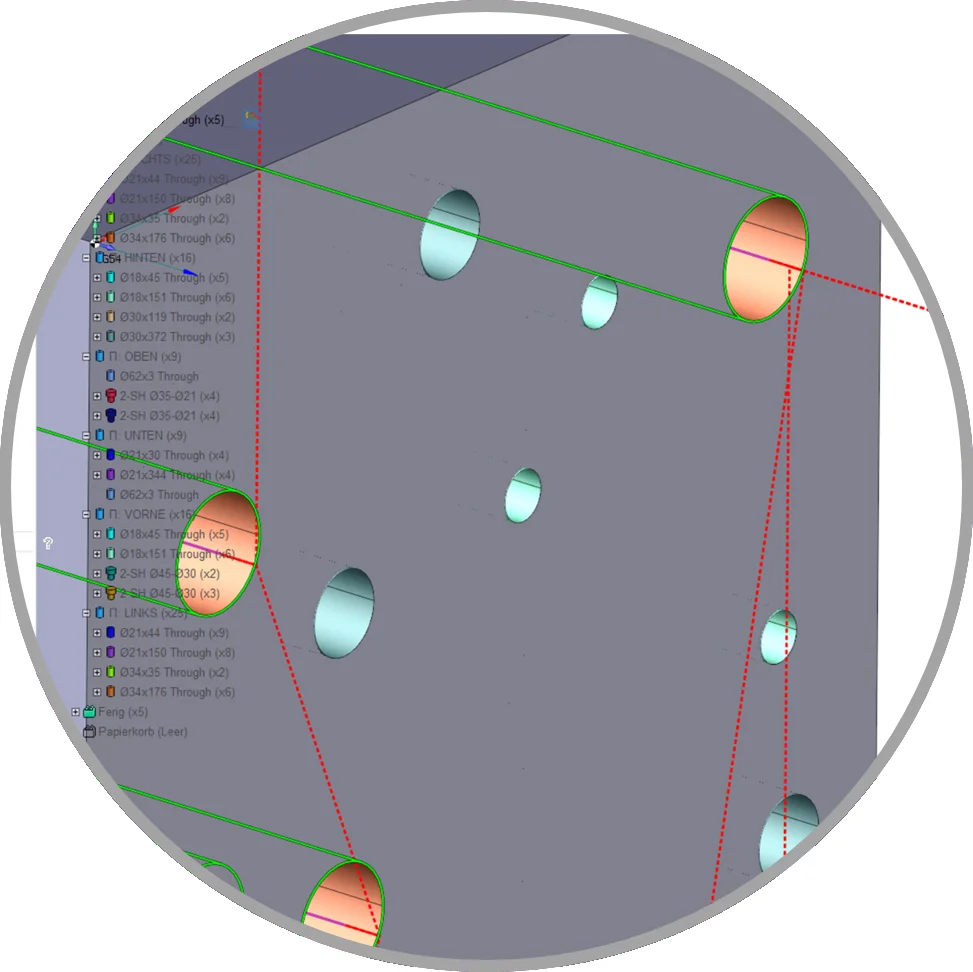 Bohrung | CAD/CAM Programmiersoftware für CNC Maschinen und Industrieroboter