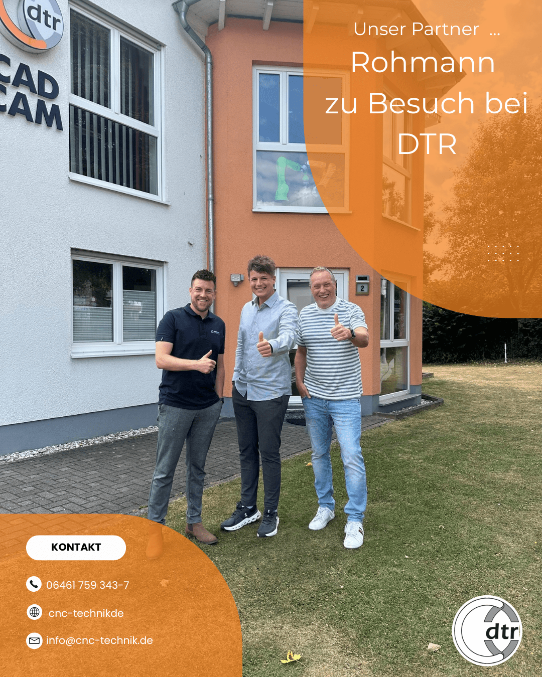 Integrator Partner Rohmann zu Besuch bei DTR | CAD/CAM Programmiersoftware für CNC Maschinen und Industrieroboter