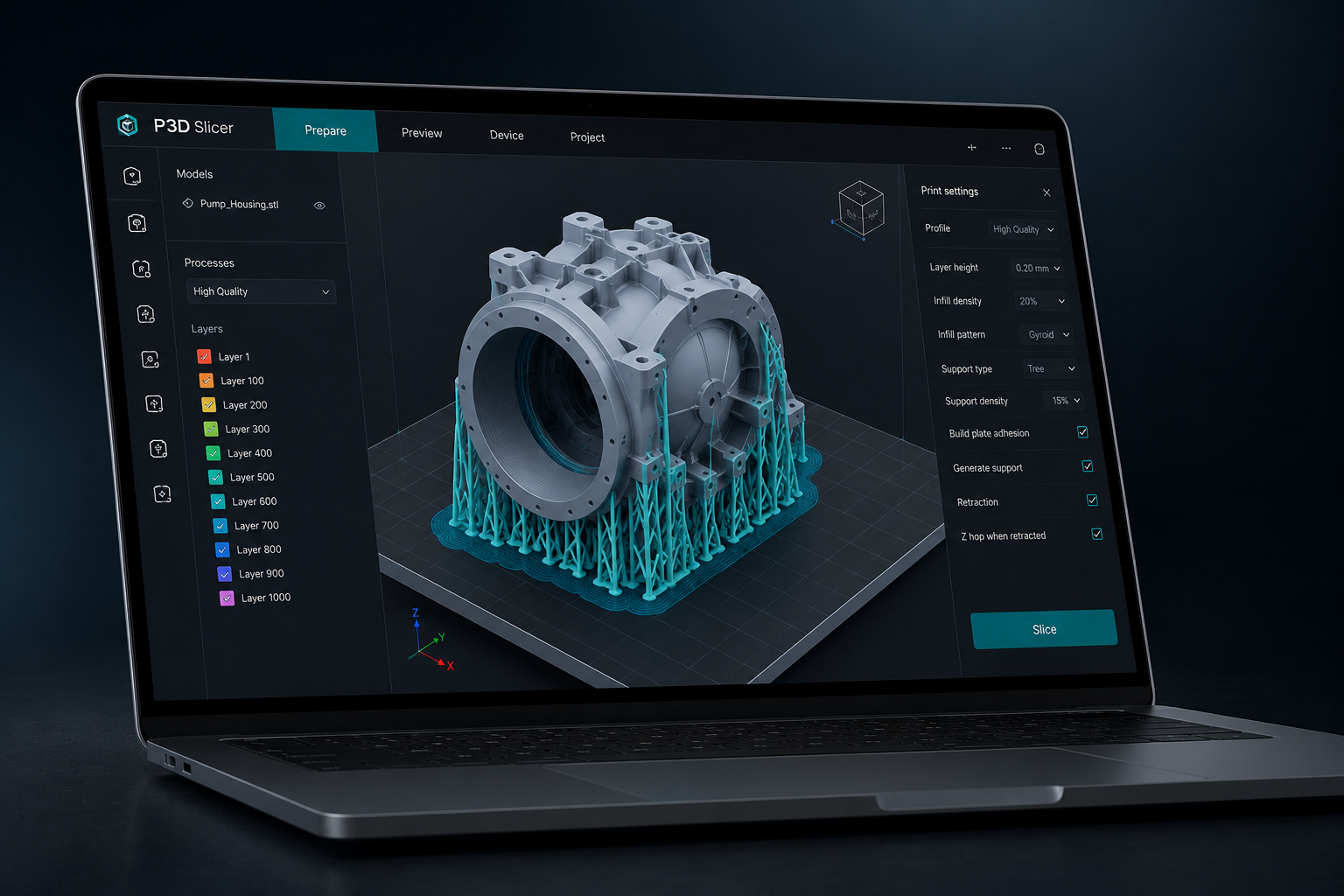 P3D Slicer für industriellen Roboterdruck