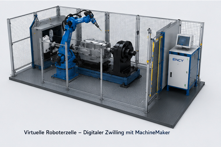 Digitale Roboterzelle mit ENCY MachineMaker
