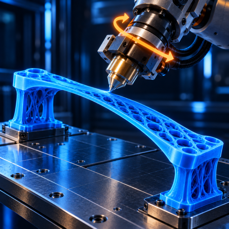 Extruder automatisch zur Brücke ausrichten – technische Prozessillustration
