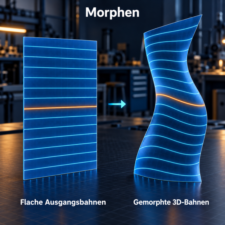 Bahnen in 3D-Kurven morphen