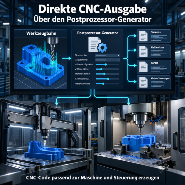 CNC-Ausgabe über Postprozessoren